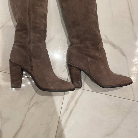 Vince Camuto Brown Suede Over the Knee Boot - Picture 4 of 6